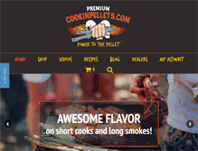 Tablet Screenshot of cookinpellets.com